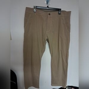 KUHL Slax Pants Mens 40x30 Khaki Hiking Travel Chino Stretch Lightweight Perform